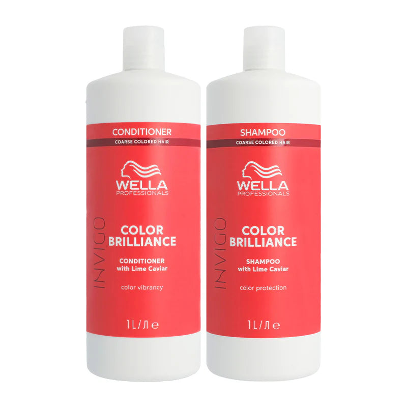 Wella Invigo Color Brilliance Shampoo & Conditioner Coarse 1000ml Duo Set