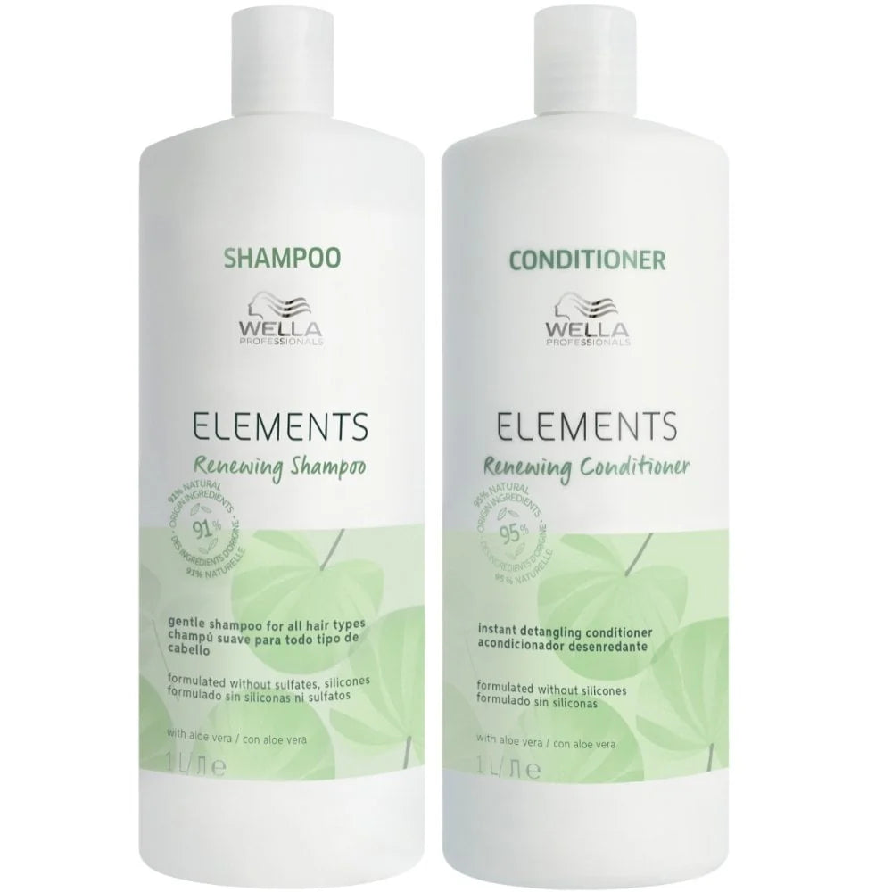 Wella Elements Renewing Shampoo & Conditioner 1000ml Duo Set