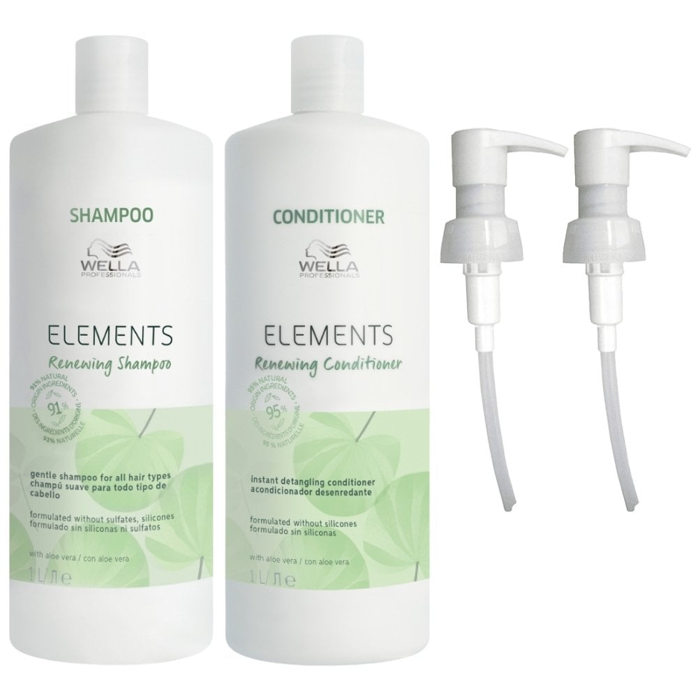 Wella Elements Renewing Shampoo & Conditioner 1000ml Duo Set